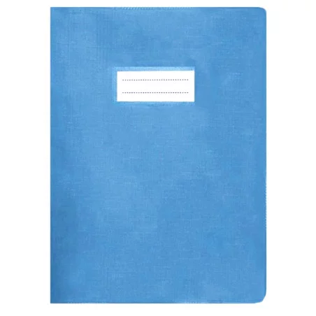 Protège-cahier en PVC LINO 17x22cm - Bleu ciel