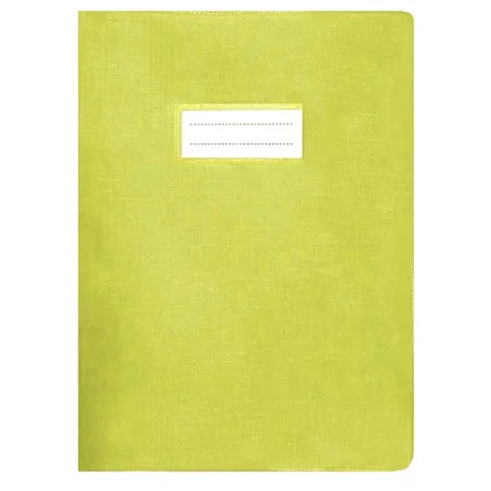 Protège-cahier en PVC LINO 17x22cm - Jaune