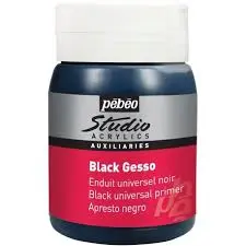 Acrylique Studio Gesso 500ML Noir - PEBEO