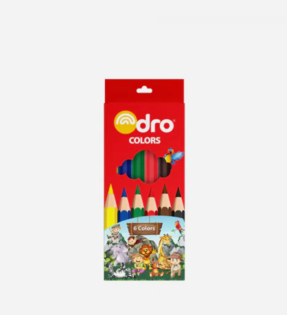Paquet De 6 Mini Crayons Couleurs Pm Dro Colors