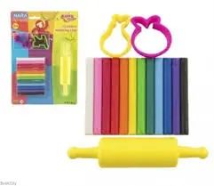 Pate à modeler de 12 fluo 19 bx100-12n+2sm/r - kiddy Clay