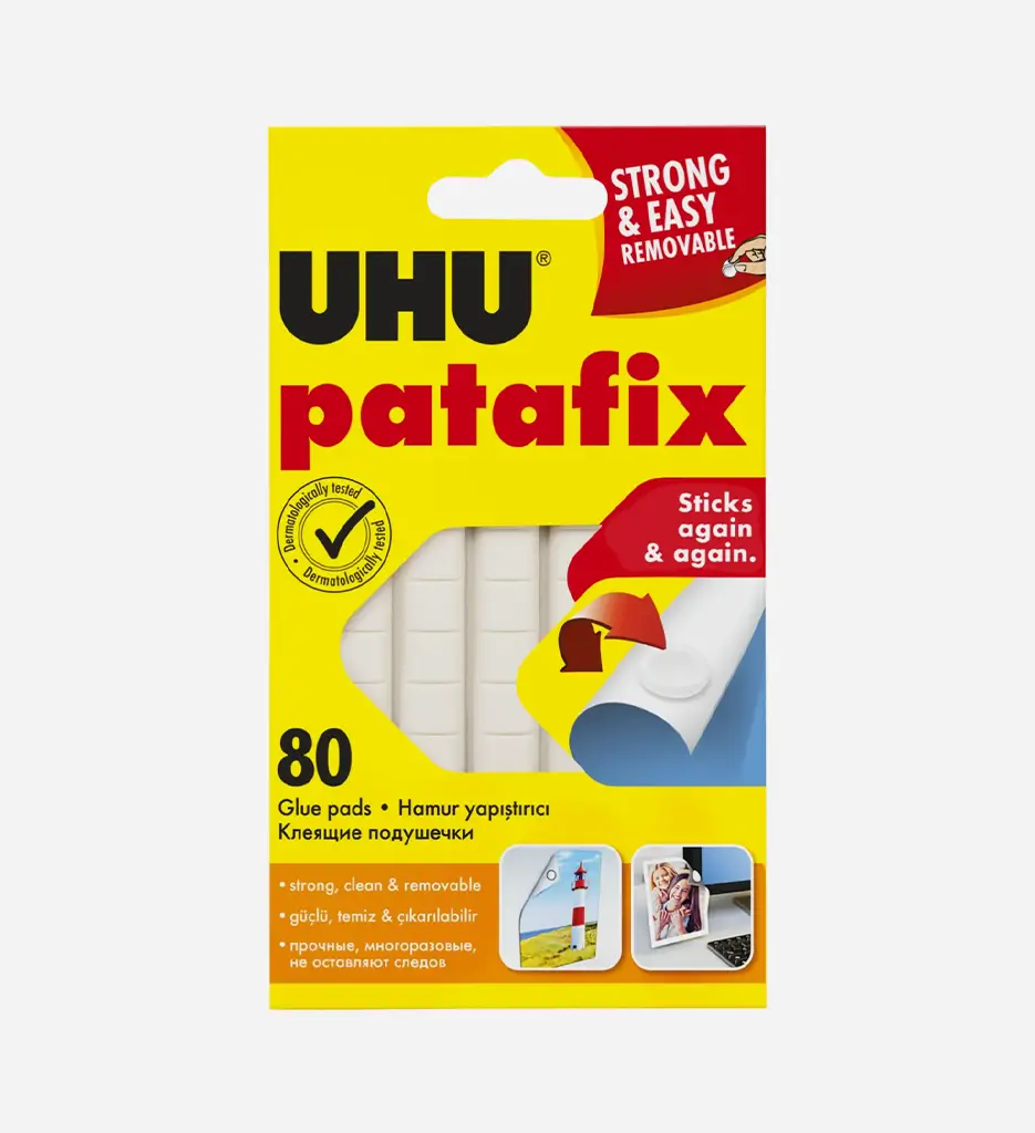 Patte de Fixation Patafix 80 Pads Blanc - UHU