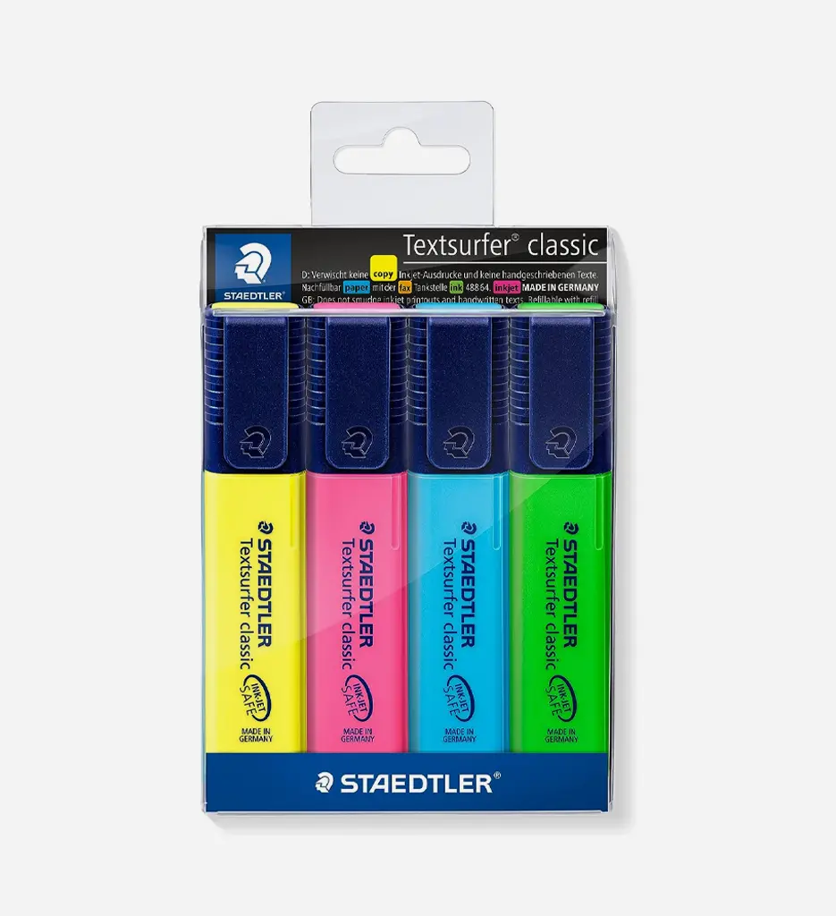 Pochette de 4 Surligneurs Fluo 364 WP4 - Staedtler