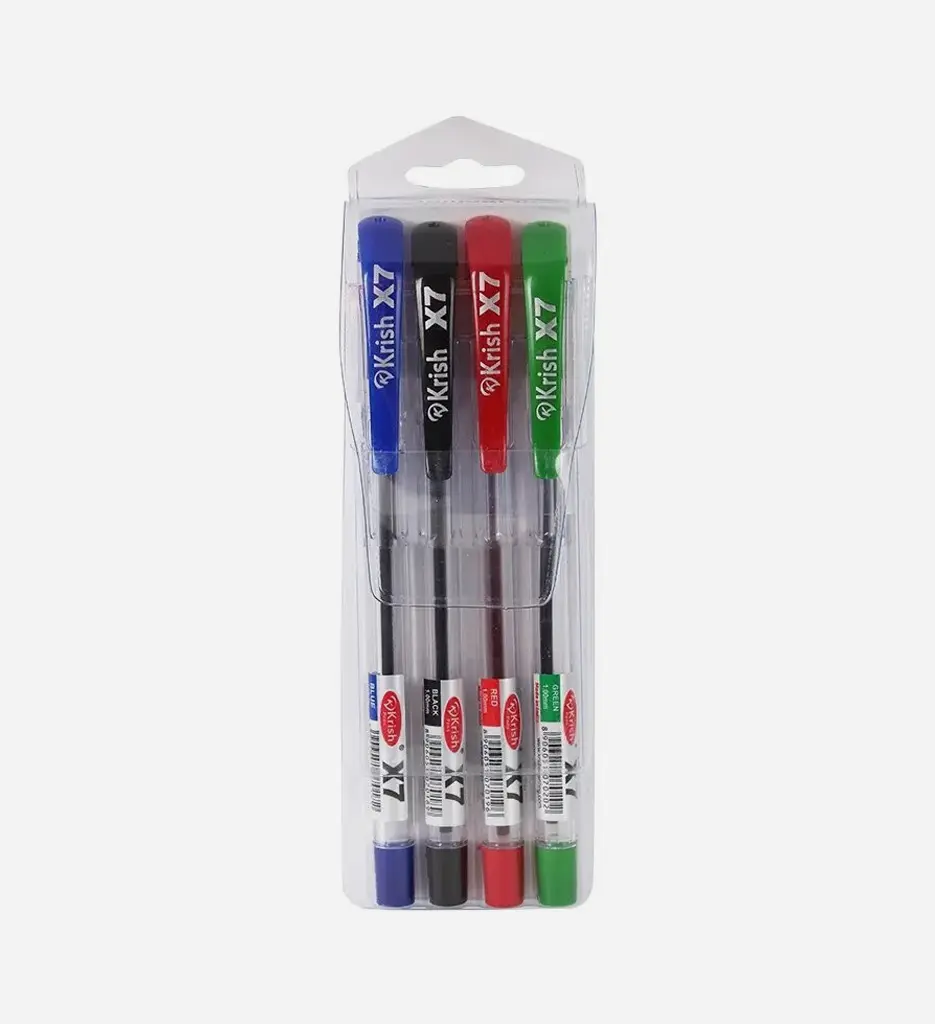 Pochette 4 Stylos Assorties - KRISH                                                                                                                                                                                                                                                                             
