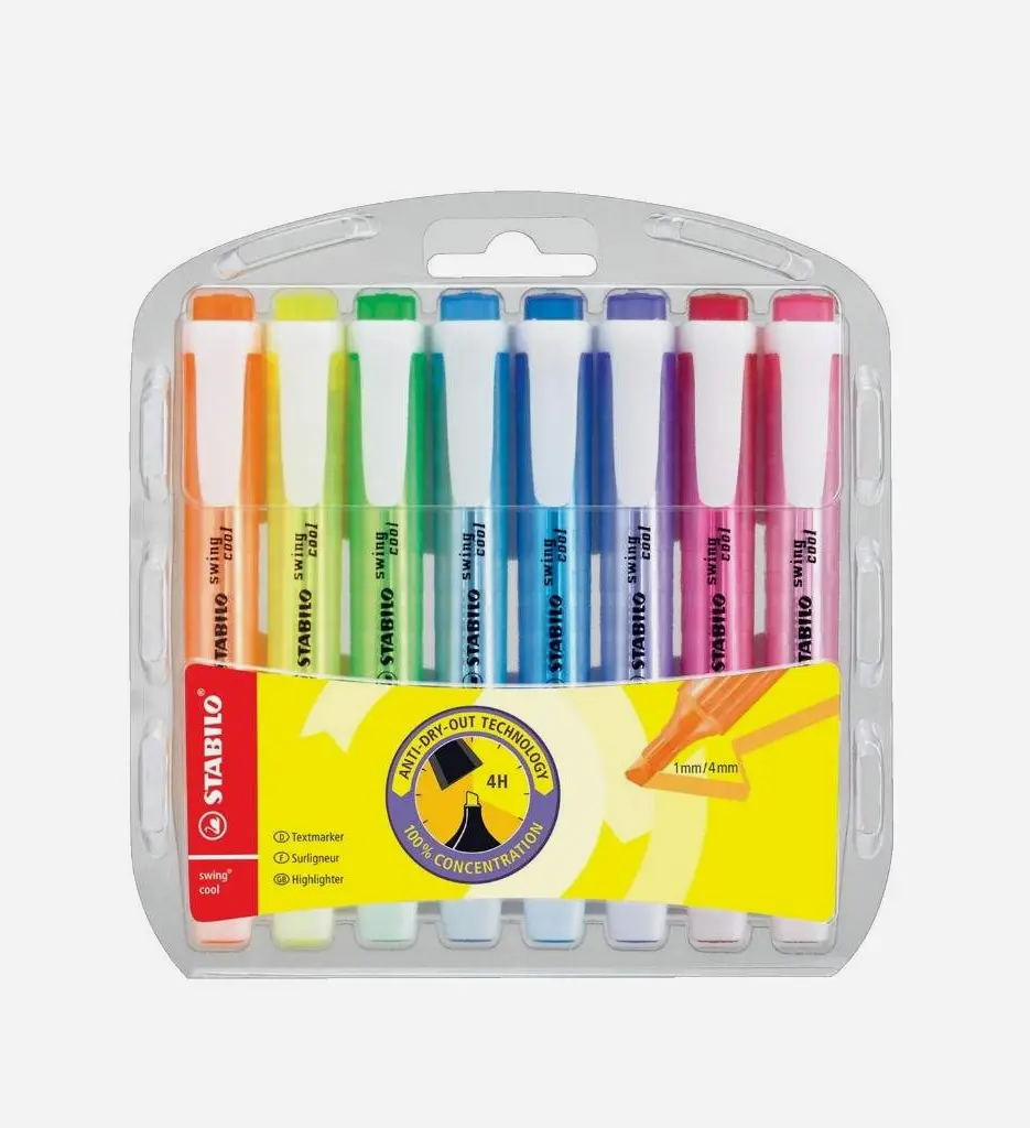 Pochette De 8 Surligneurs Swing Cool - Assorties