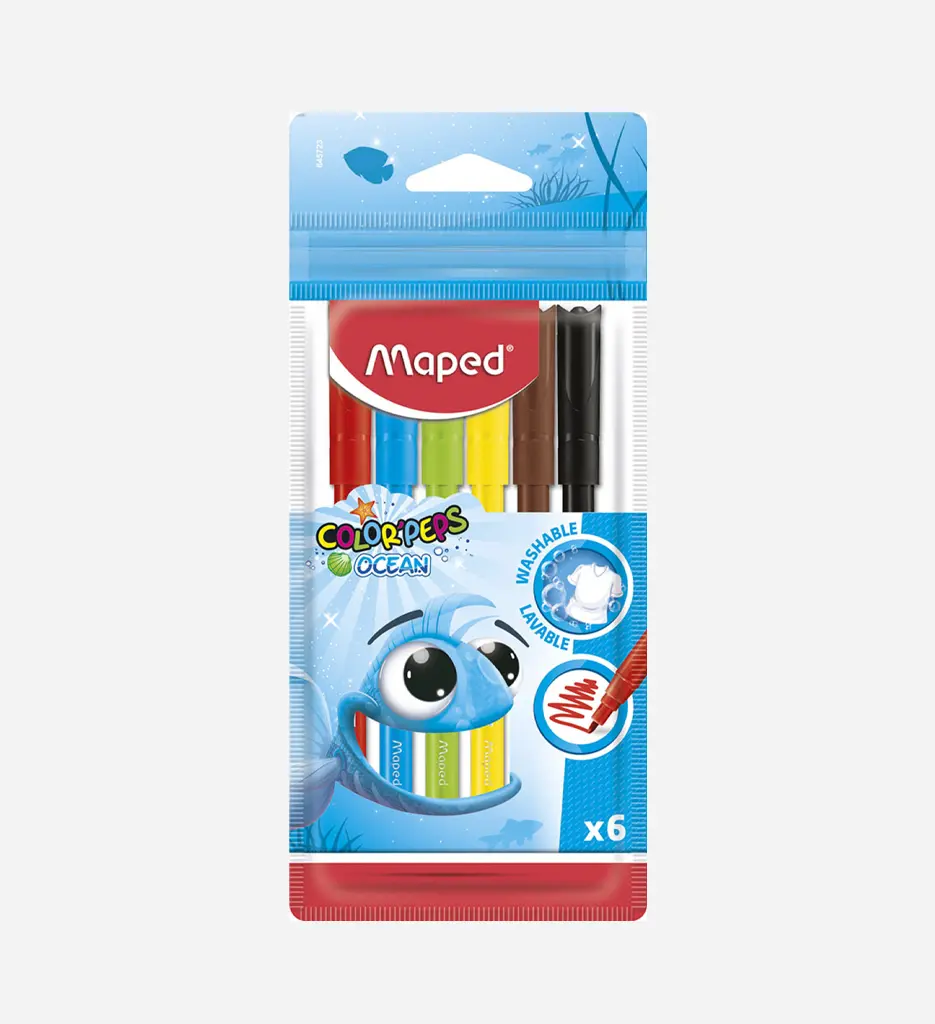 Pochette 6 Feutres Océan - Maped