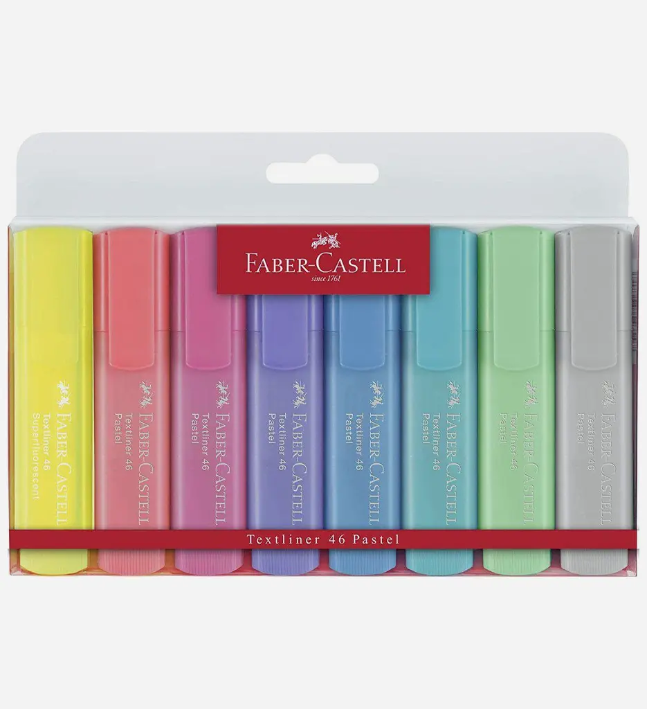 Pochette Surligneurs Textliner 46 Pastel - FABER CASTELL