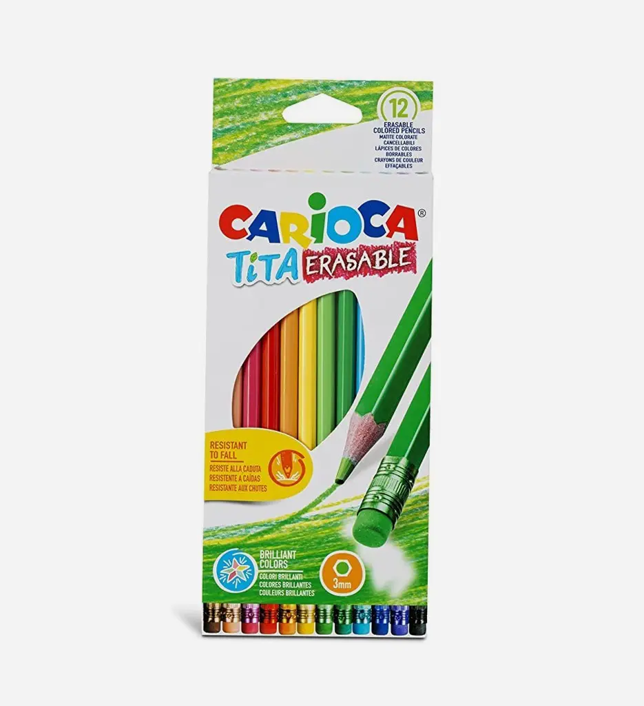 Pochette de 12 crayons couleur Tita effaçable - CARIOCA 