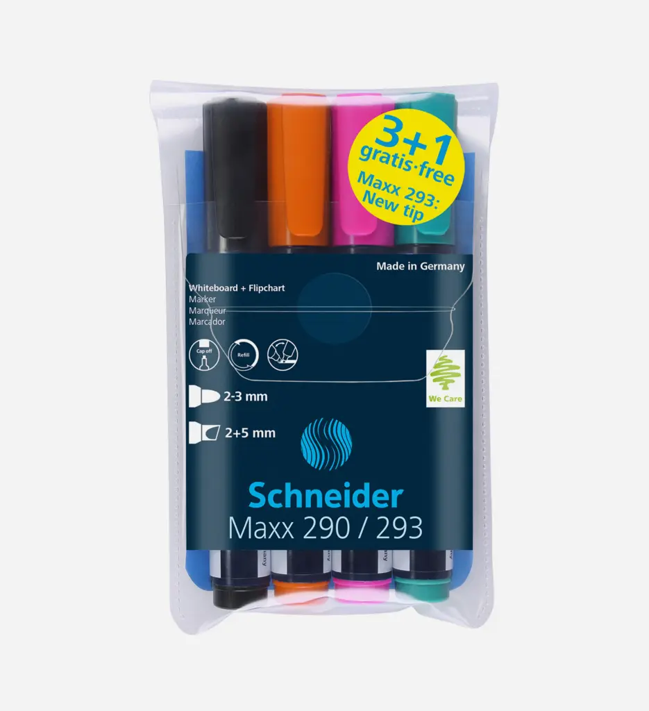 Pochette de 4 Marqueurs Max 290 Pastel - SCHNEIDER