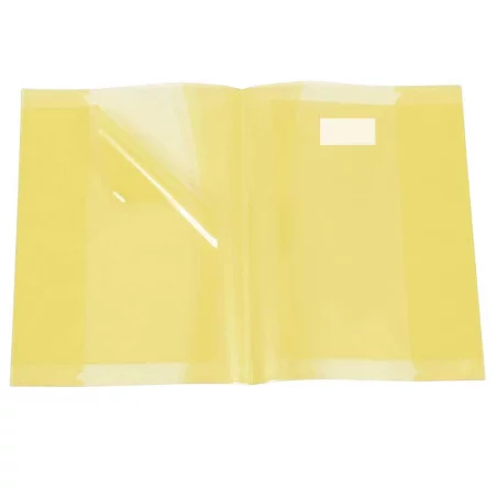 Protège-Cahier En PVC Glossy 17x22Cm Jaune - Purple
