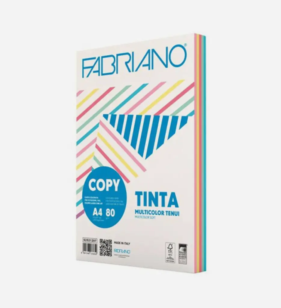 Rame De 250 Papiers Couleur A4 80Gr - Fabriano