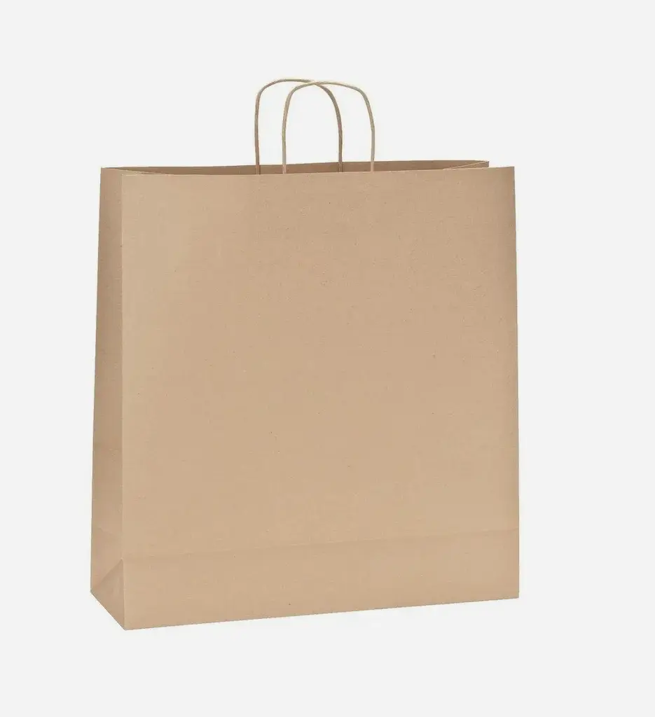 Sac en Kraft Ecru Avec Poigné Torsadée 285*135*300