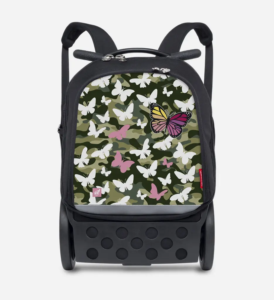 Sac à dos scolaire trolley ROLLER Butterfly Camo