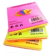 Stick Note 76x76 100 Feuilles - Assorties