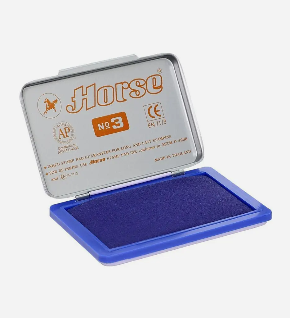 Boite à tampon Bleu - Horse