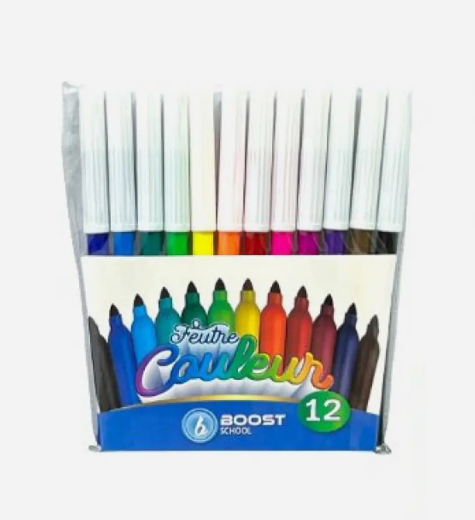 Blister de 12 Feutres BS-FC1255 - Boost School