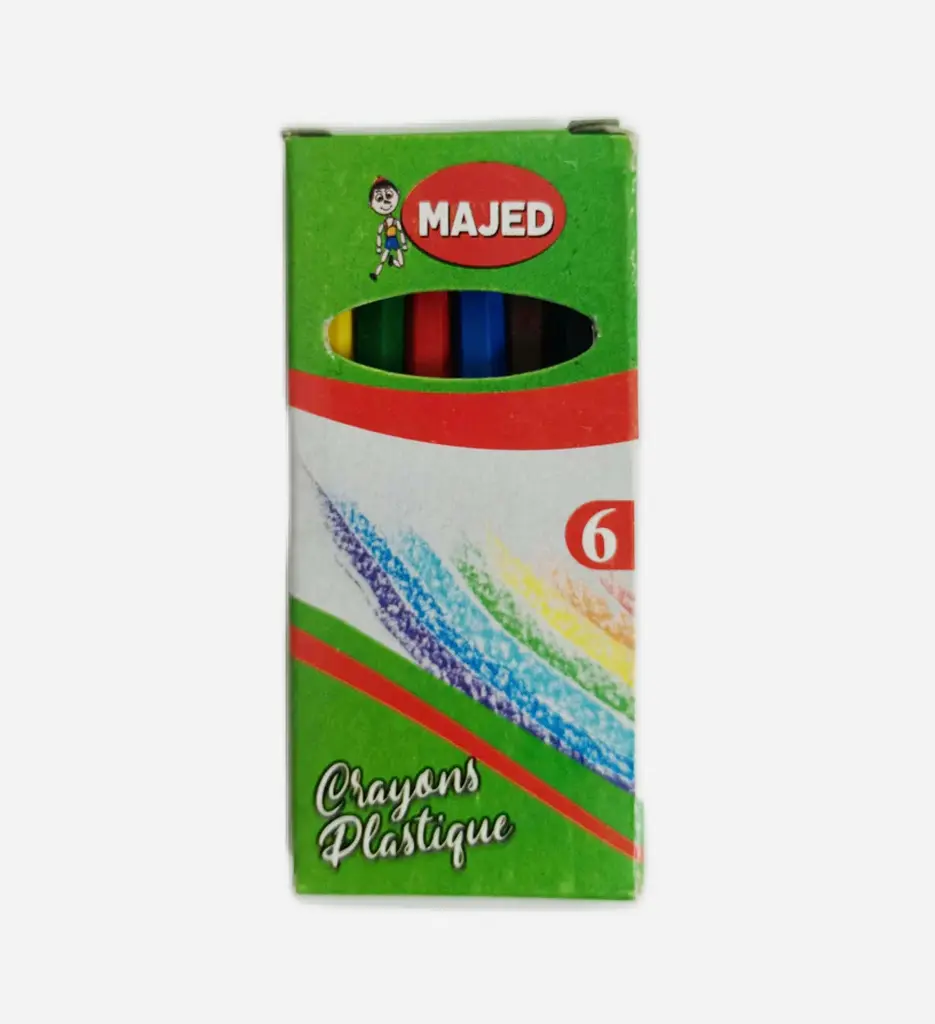 Blister de 6 Crayons Pastel 6/9 Réf 2001 - Majed