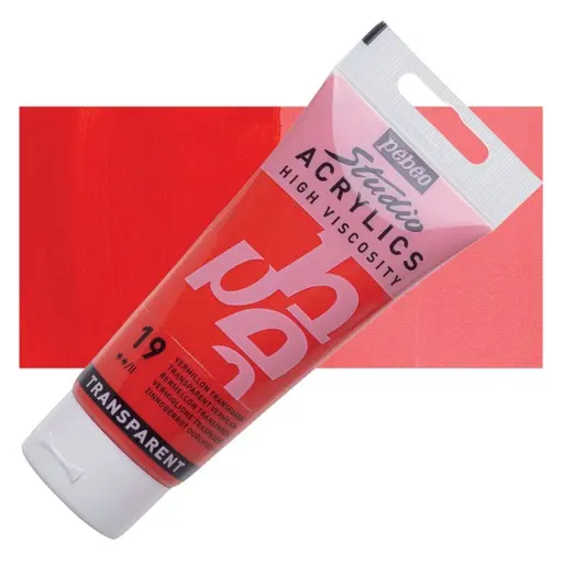 Acrylique Studio High Viscosity 100ML Vermilion Transparent - PEBEO 