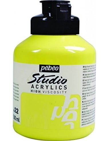 Acrylique Studio High Viscosity 500ML Jaune Cadmium Citron - PEBEO