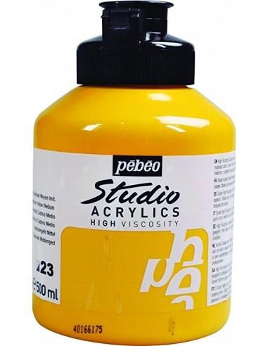 Acrylique Studio High Viscosity 500ML Jaune Cadmium Moyen - PEBEO