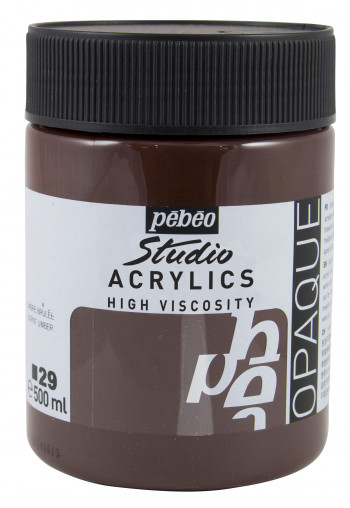 Acrylique Studio High Viscosity 500ML Marron Ombre Brûlée - PEBEO