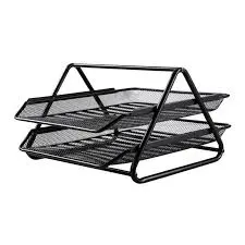 Bac à Courrier 2 étage Métal - Noir