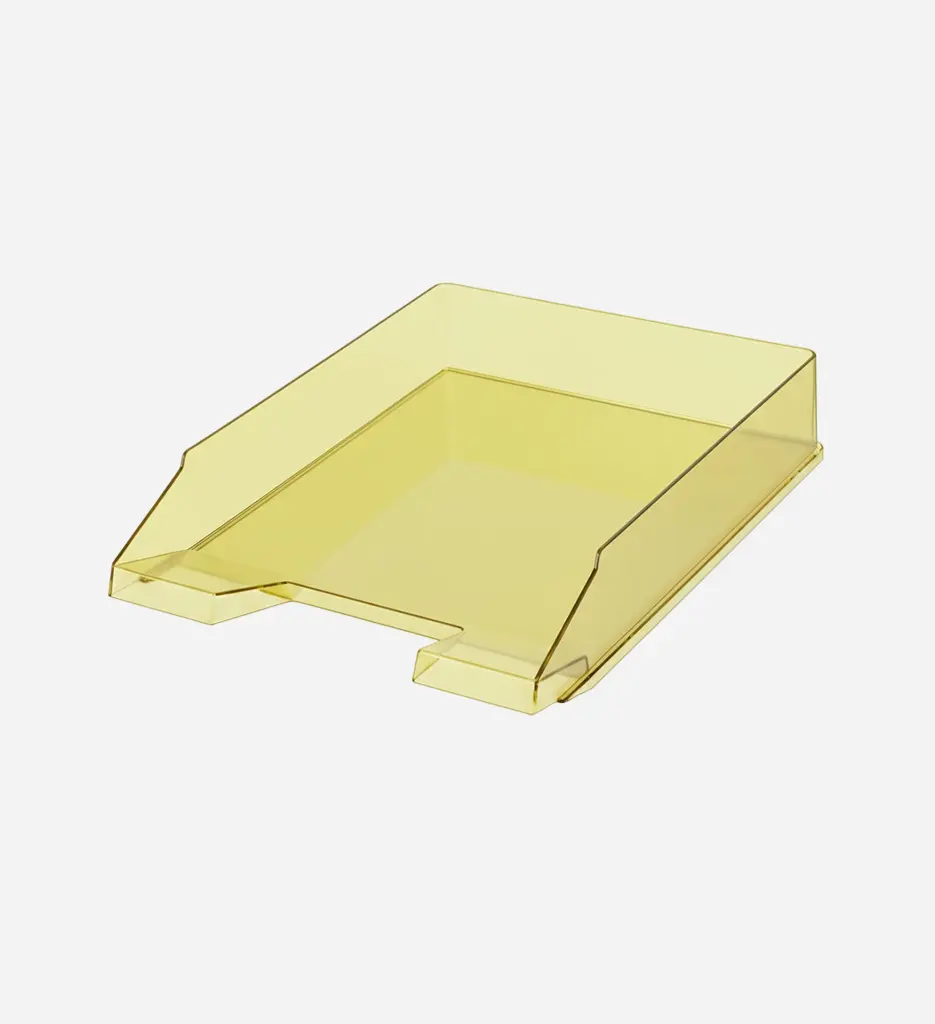 Bac à Courrier Transparent Jaune - Ark