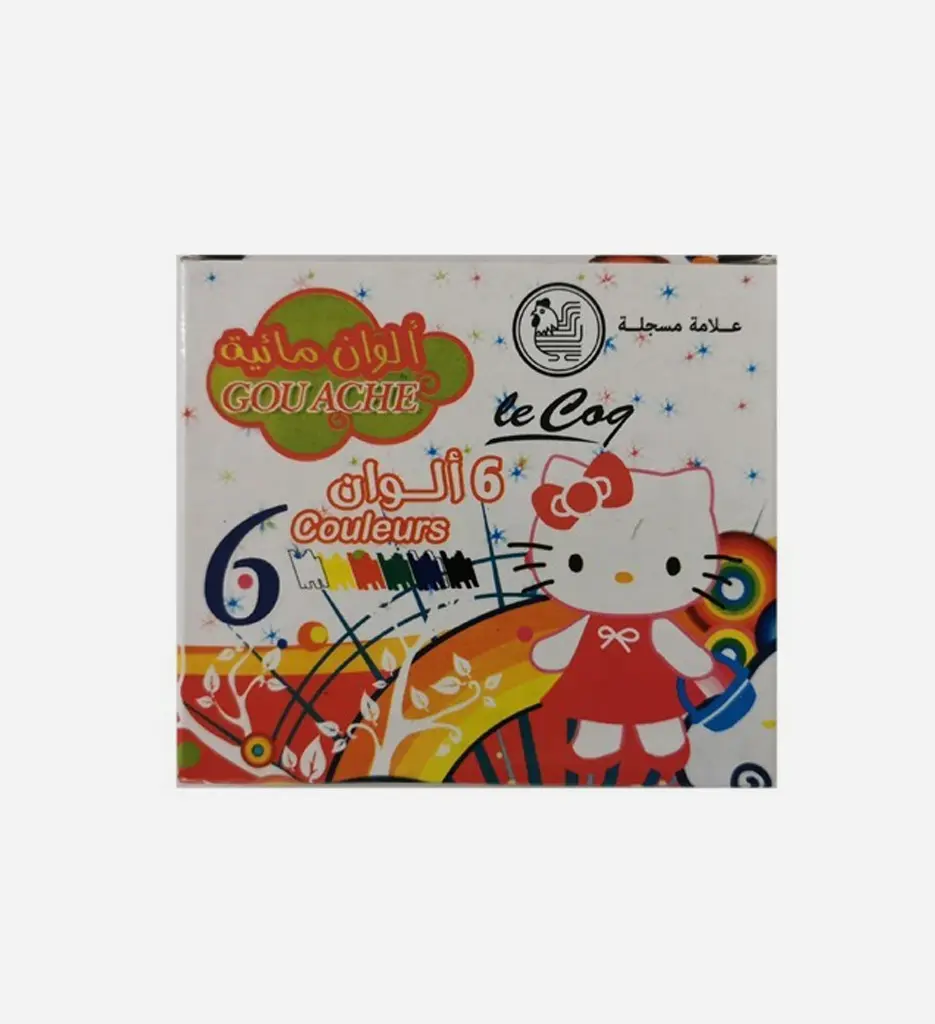 Boite Cartonné de 6 Tubes Gouache - Le Coq