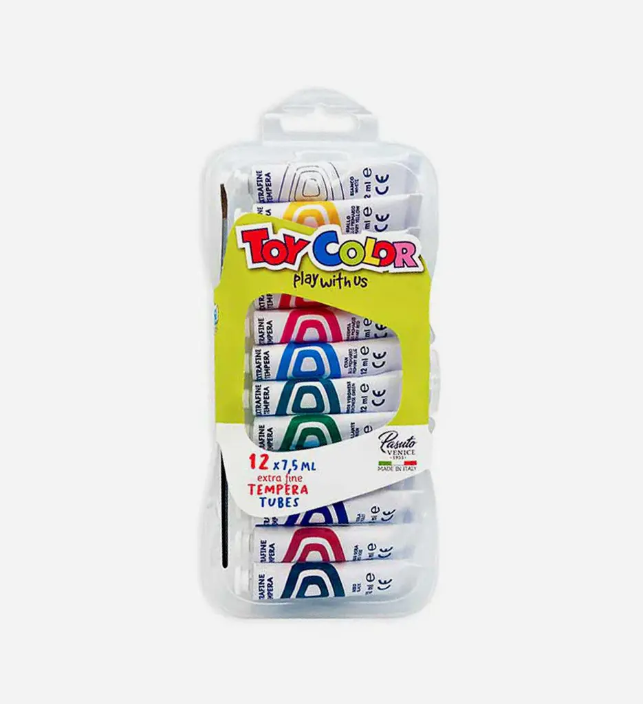 Boite De 12 Tubes De Gouache Couleurs 7.5ml - Toycolor