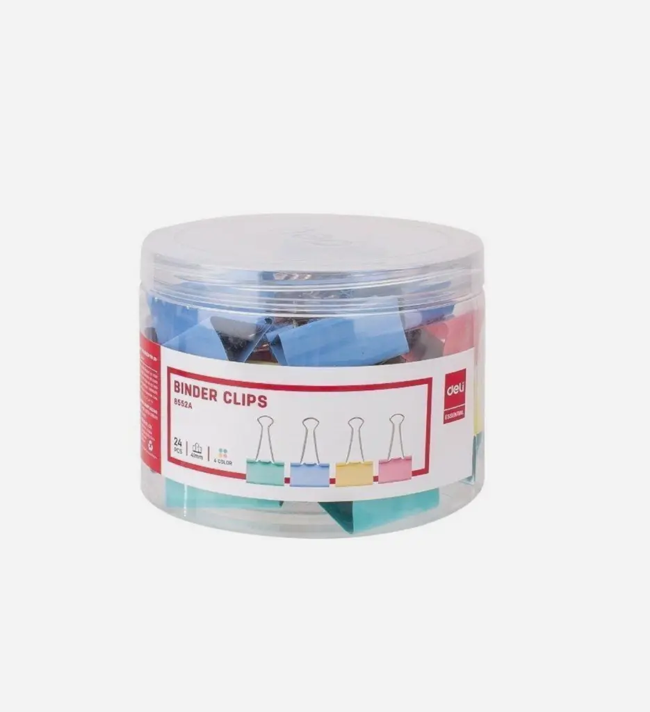 Boite De 40 Pince à Clips 19mm Couleur - Deli