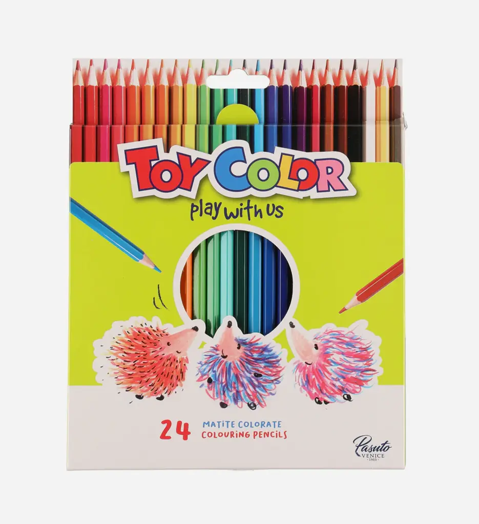 Boite de 24 Crayons de Couleurs Hexagonal - TOY COLOR