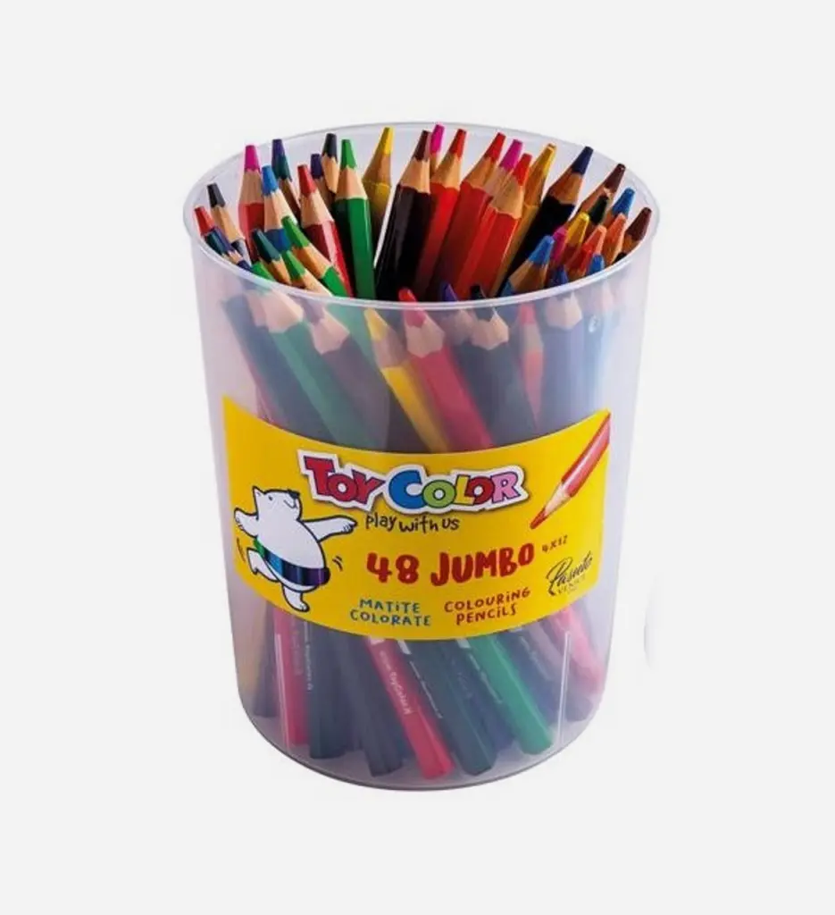 Boite de 48 Crayons Couleurs Jumbo -TOY COLOR