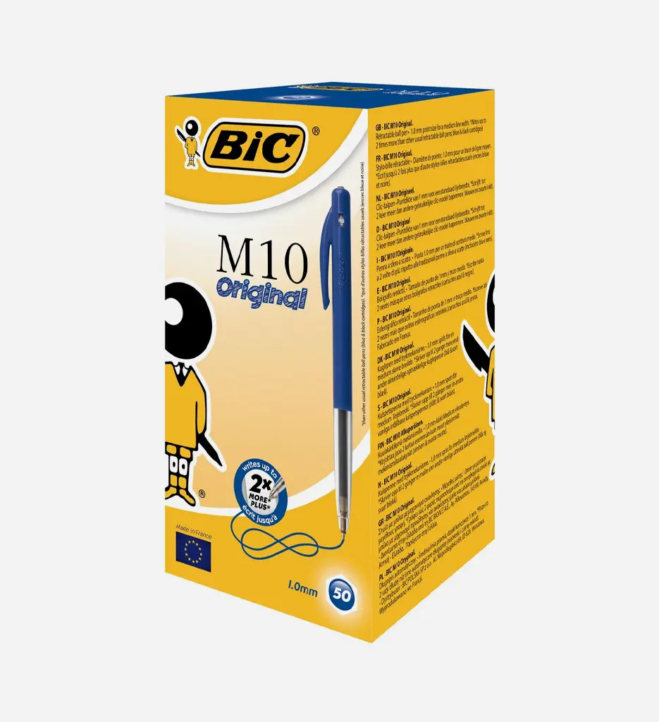 Boite de 50 Stylo à Bille M10 Bic - Bleu