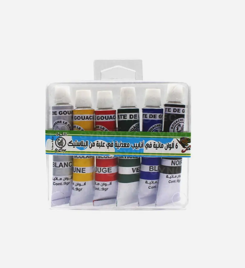 Boite de 6 Tubes Gouache - Le coq