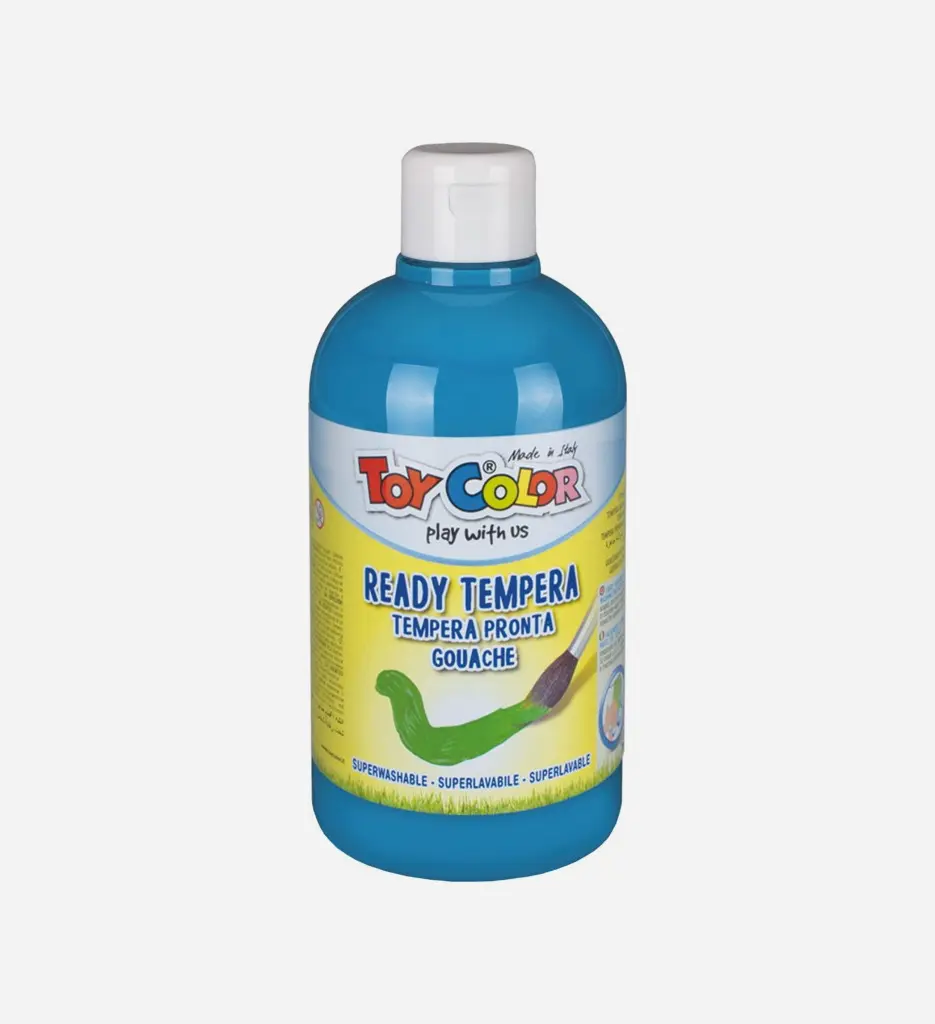 Bouteille Gouache 500ML Bleu Pastel - TOY COLOR