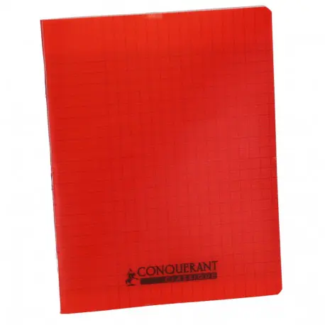 Cahier Piqué 96P 24x32 90Gr PP Rouge - CONQUERANT