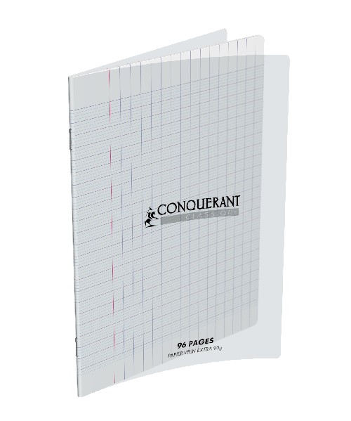 Cahier Piqué 96P 17x22 90Gr PP Transparent - CONQUERANT