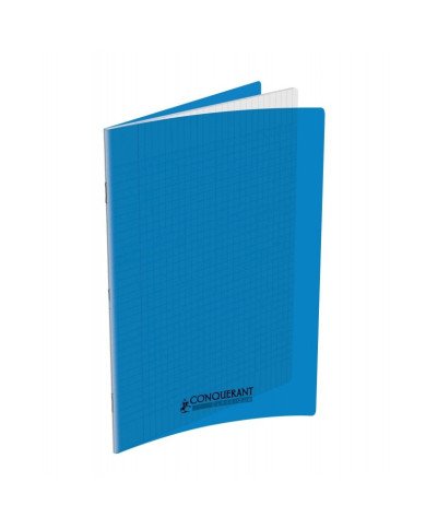 Cahier Piqué 192P 17X22 70Gr PP Bleu - CONQUERANT