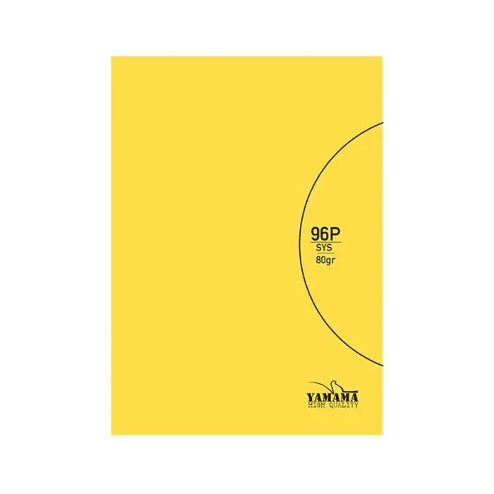 Cahier Piqué BMV 96P A4 PP 80Gr Jaune - YAMAMA