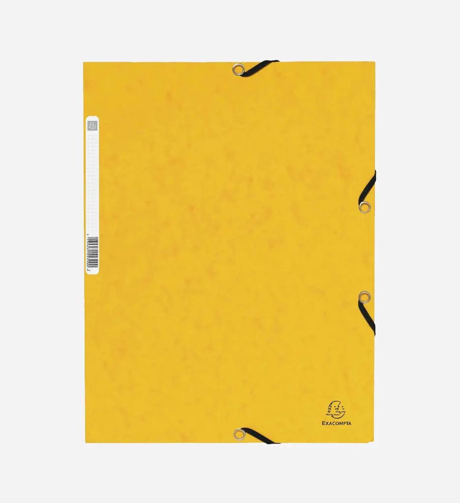 Chemise à 3 Rabats Cartonnée Exacompta - Jaune