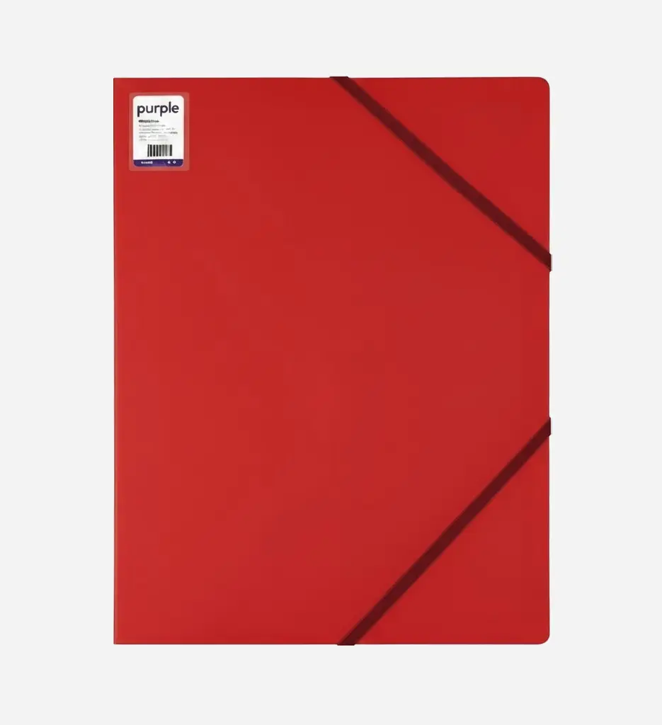 Chemise à 3 rabats en Carton Essential - Rouge