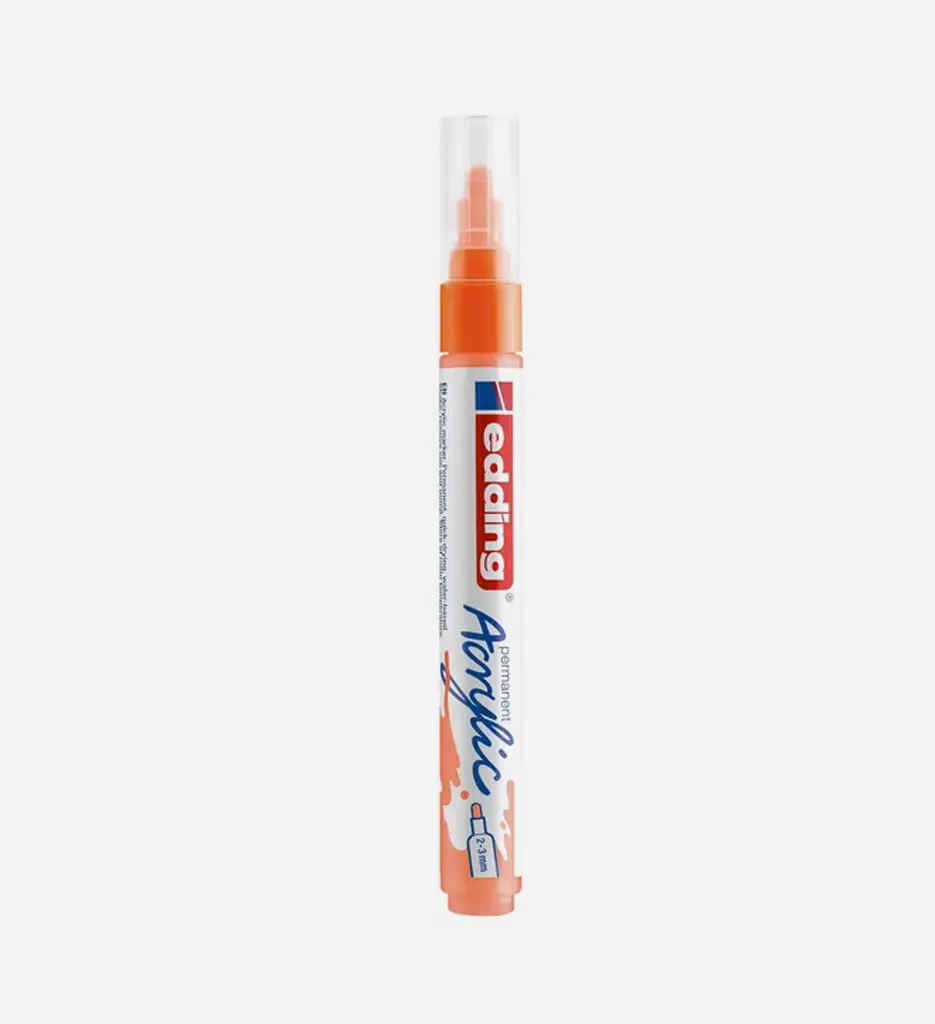 Marqueur Acrylique 2-3 Mm Orange Fluo 5100 - EDDING