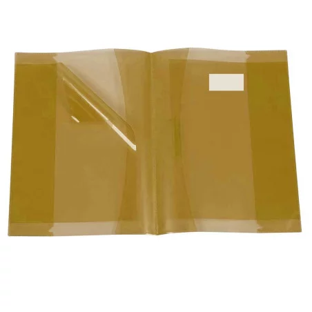 Protège-cahier en PVC GLOSSY 17x22cm - Marron